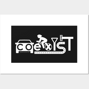 Coexist Tee White Logo (Various Colors) Posters and Art